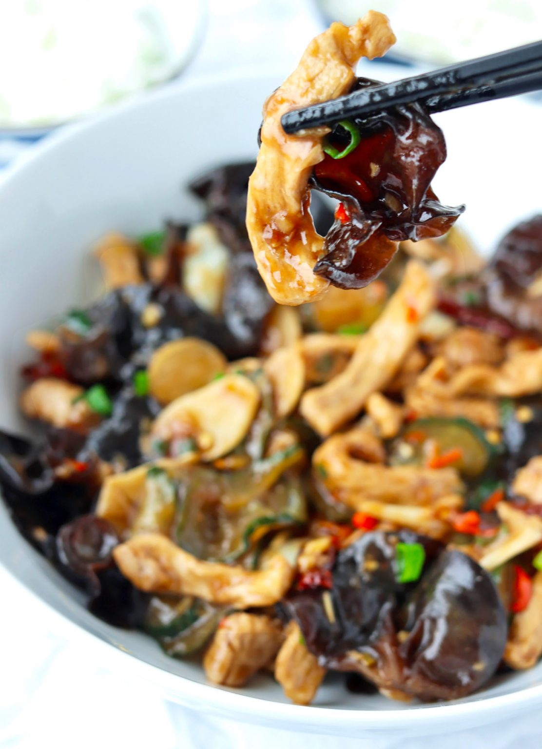 Pork and Wood Ear Mushroom Stirfry That Spicy Chick