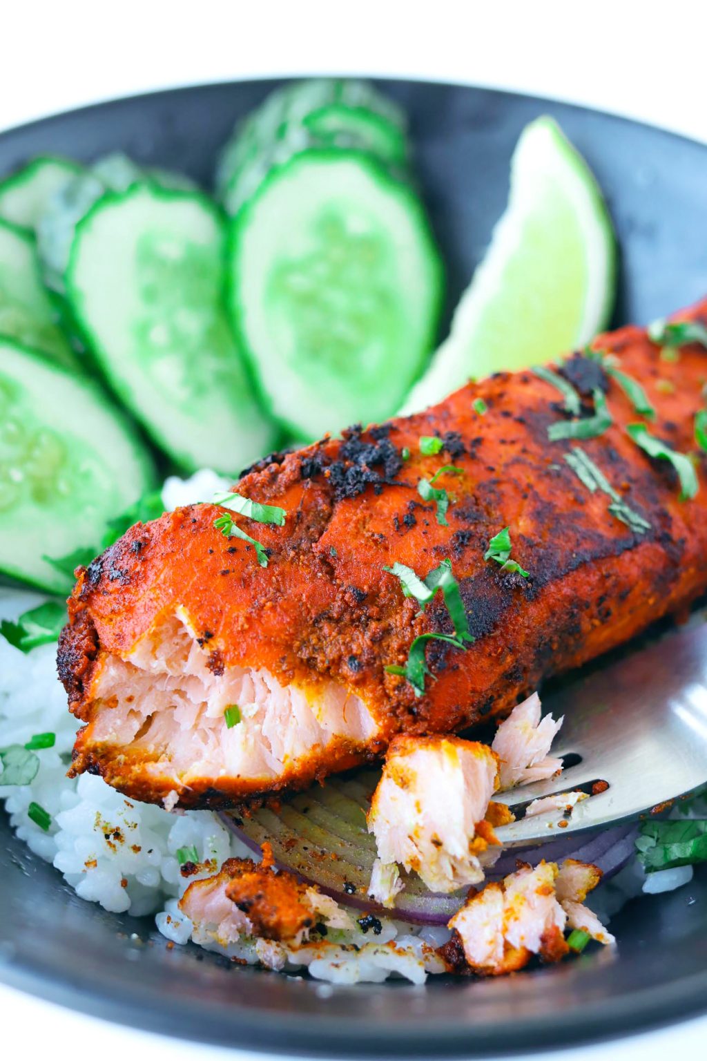 Spicy Indian Panfried Salmon (easy weeknight dinner!) That Spicy Chick