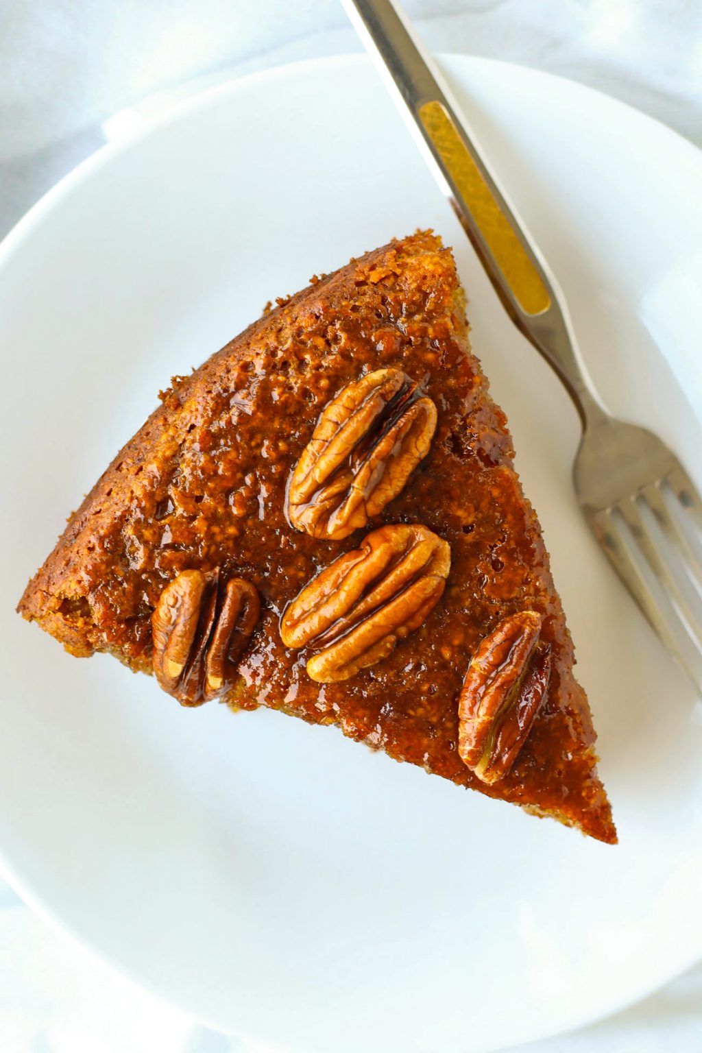 Almond Meal Banana Cake (with Honey Pecan Glaze!) That Spicy Chick