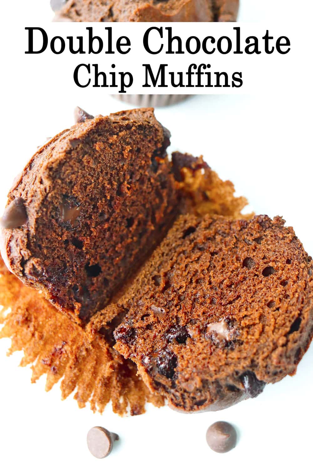 Double Chocolate Chip Muffins (super soft and moist!) That Spicy Chick