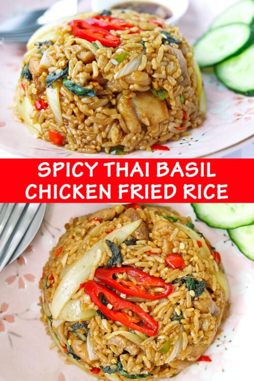 Spicy Thai Basil Chicken Fried Rice That Spicy Chick