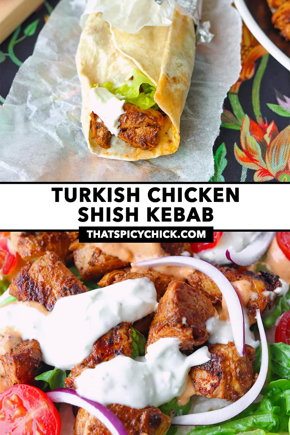 Chicken Shish Kebab Rolls (Easy Skillet Recipe!) - That Spicy Chick