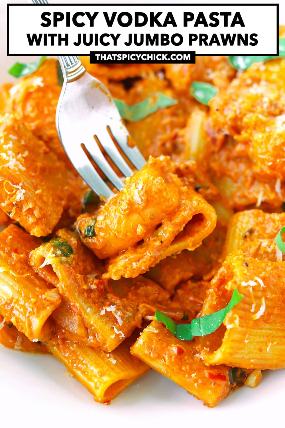 Spicy Vodka Pasta (with Juicy Jumbo Prawns!) - That Spicy Chick