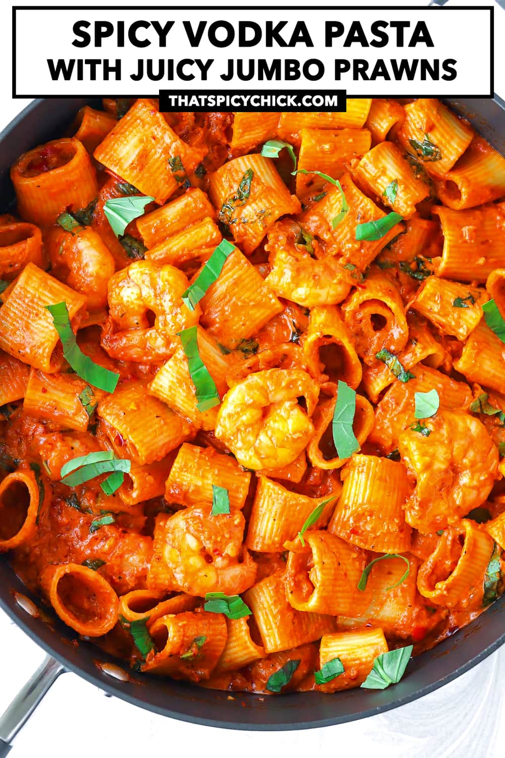 Spicy Vodka Pasta (with Juicy Jumbo Prawns!) - That Spicy Chick