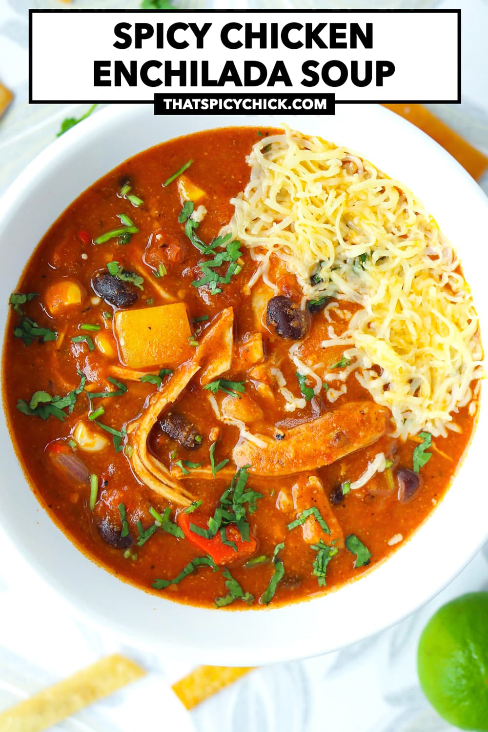 Spicy Chicken Enchilada Soup That Spicy Chick