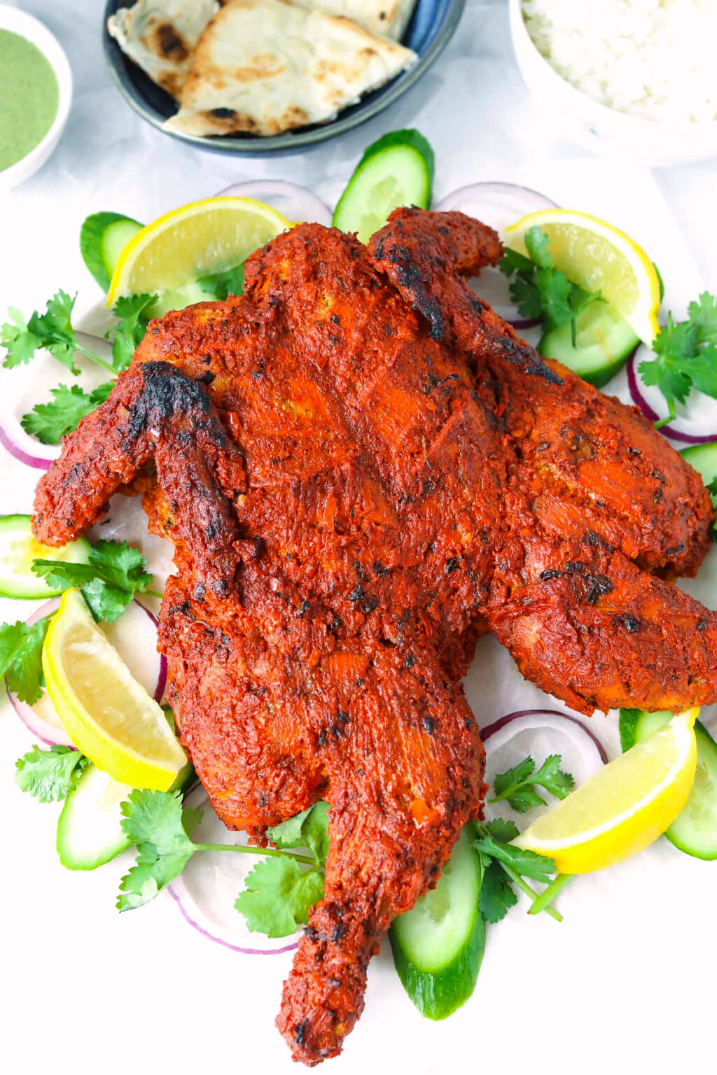 Whole Roasted Tandoori Chicken (Easy Oven Method!) That Spicy Chick