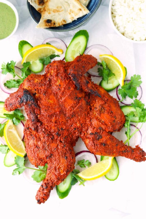 Whole Roasted Tandoori Chicken (Easy Oven Method!) That Spicy Chick