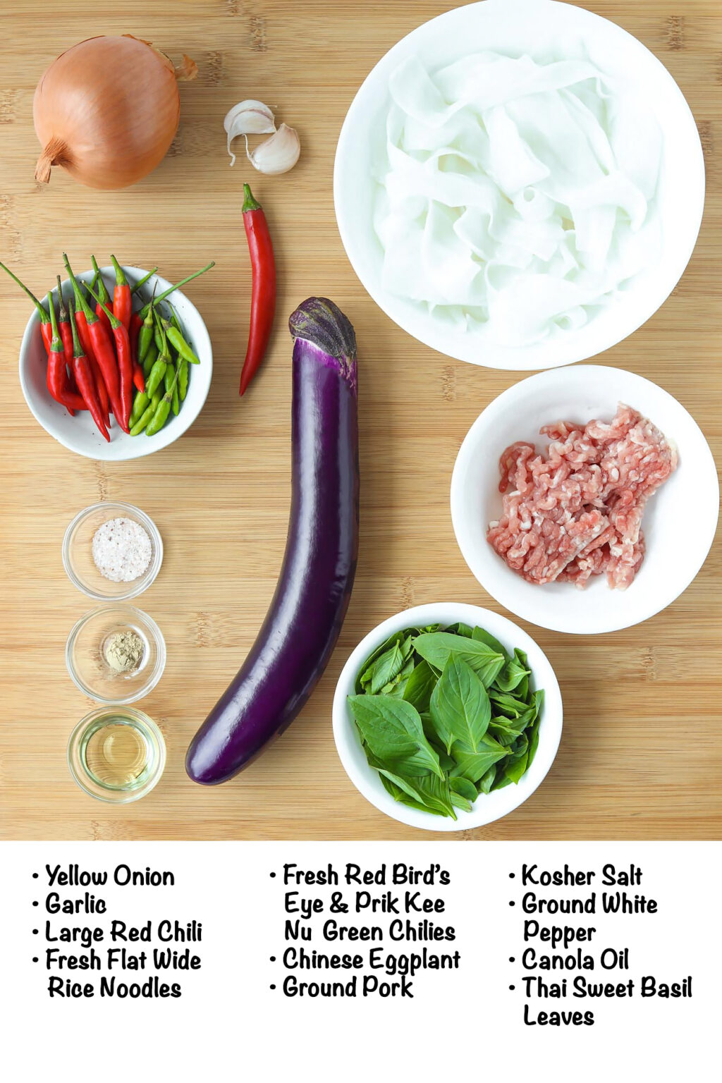 Thai Eggplant Noodles (with Chili Jam, Pork & Basil) That Spicy Chick