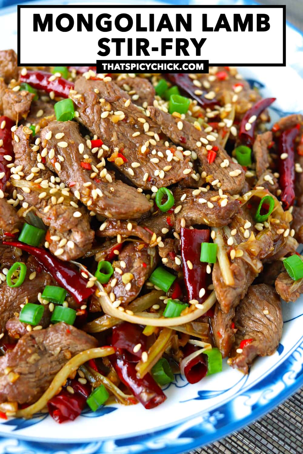 Mongolian Lamb Stirfry That Spicy Chick