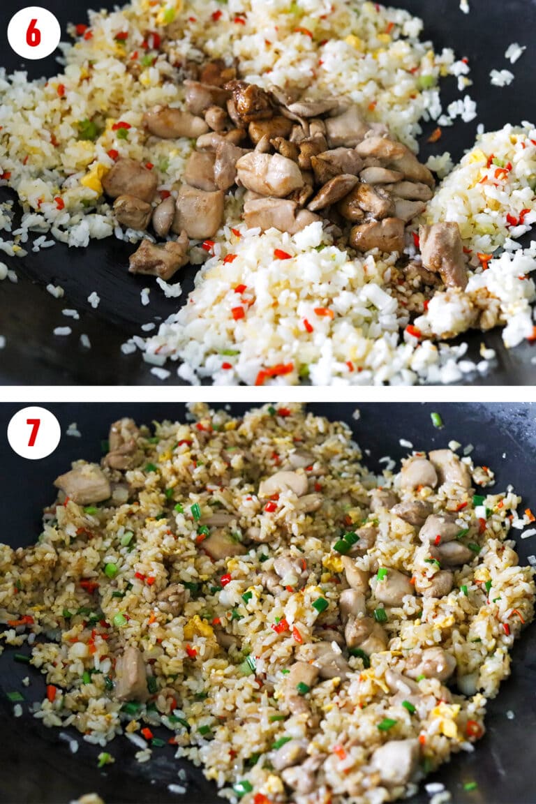 Japanese Chicken Fried Rice (Yakimeshi) - That Spicy Chick