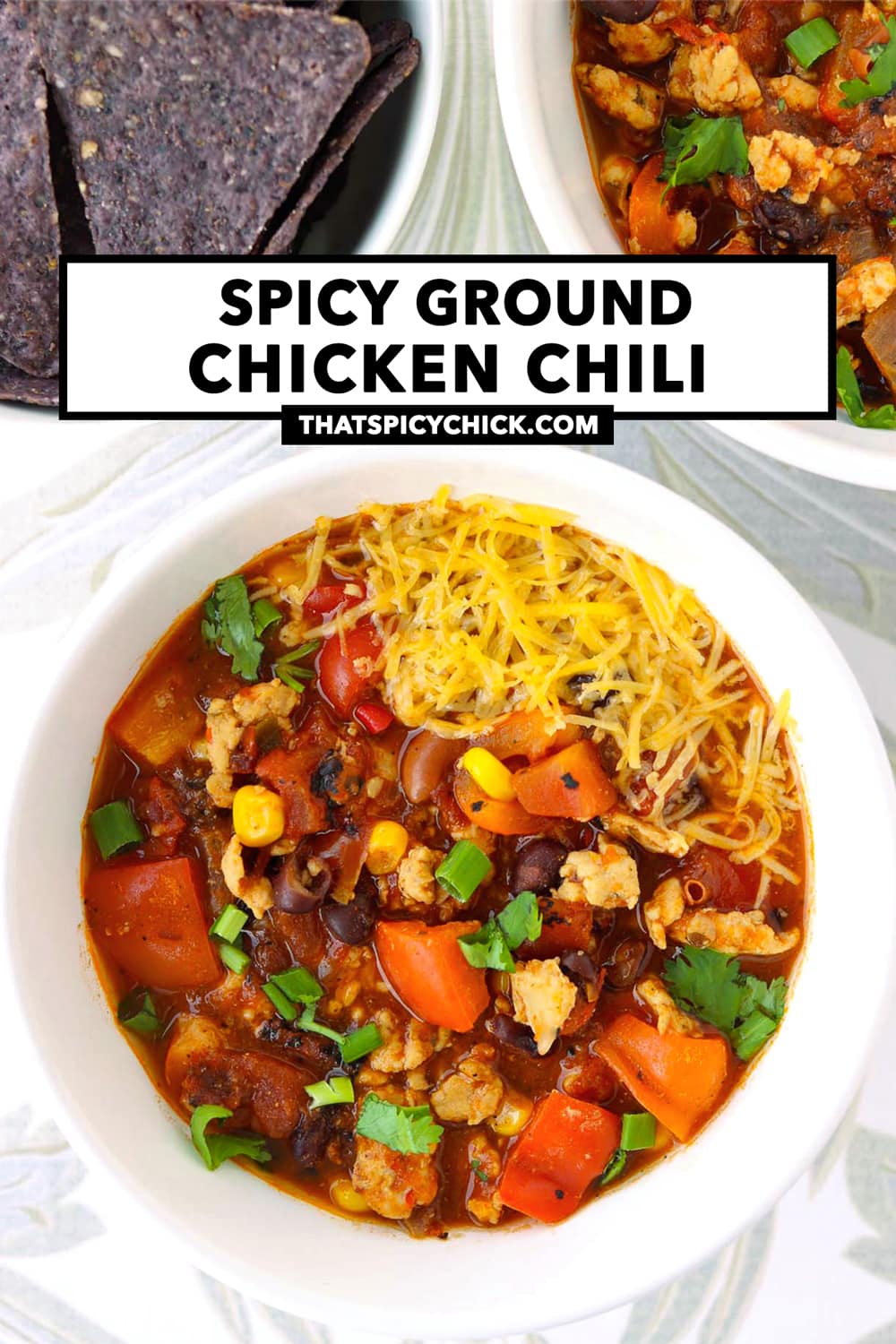 Spicy Ground Chicken Chili - That Spicy Chick