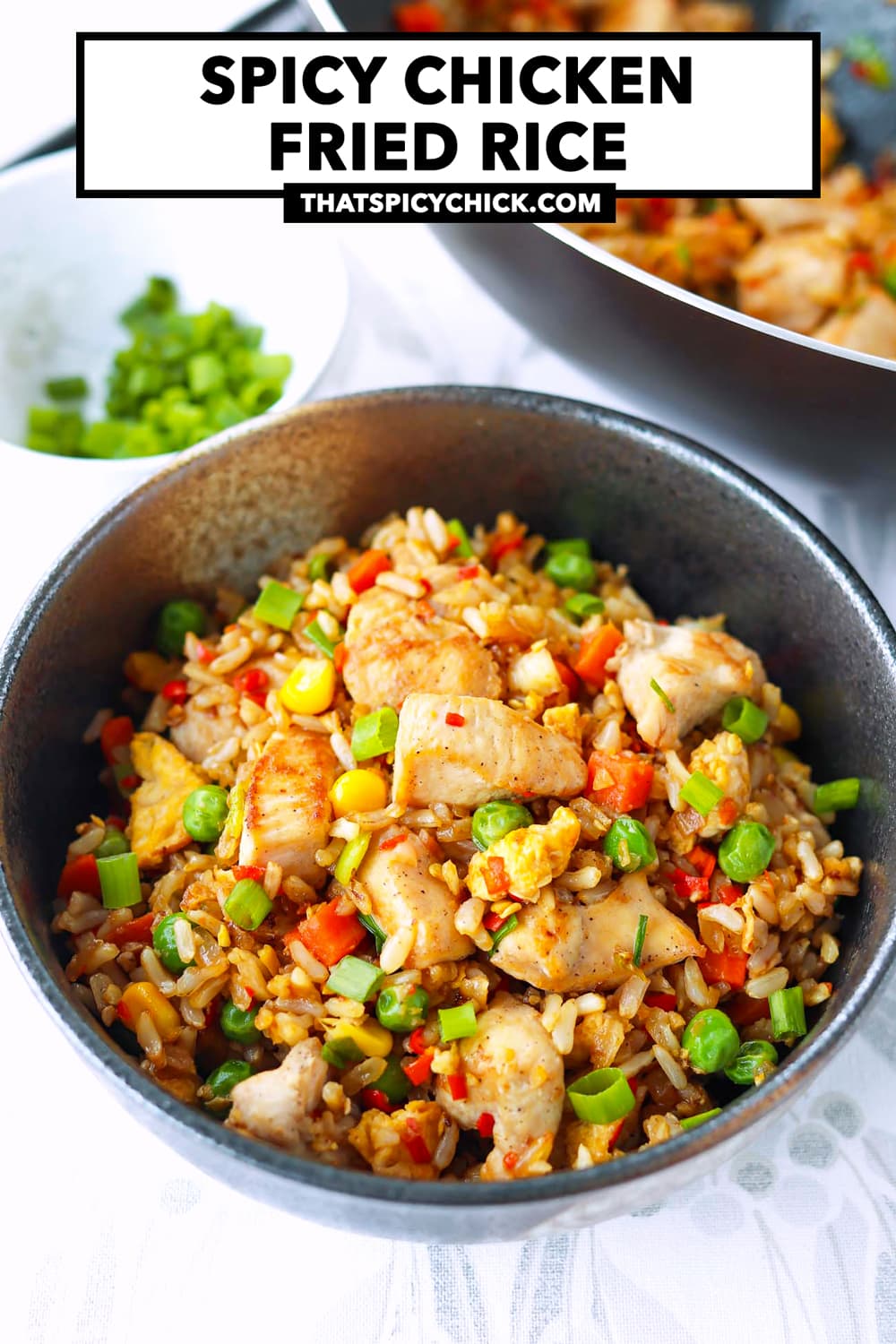 Spicy Chicken Fried Rice (Easy + Meal Prep) That Spicy Chick