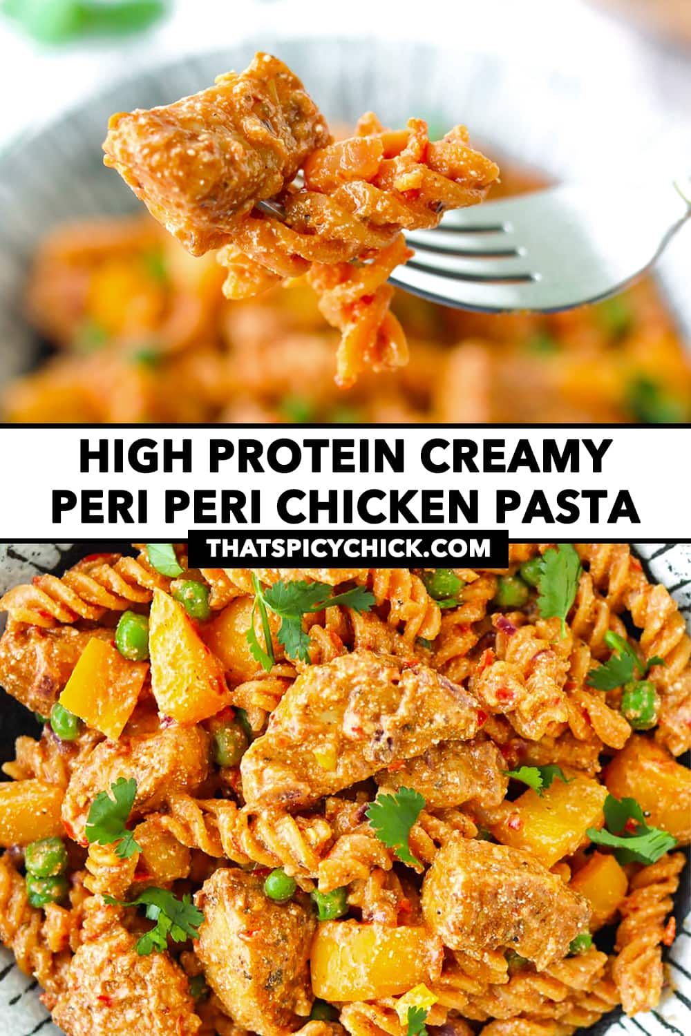 Creamy Peri Peri Chicken Pasta (High Protein!) That Spicy Chick