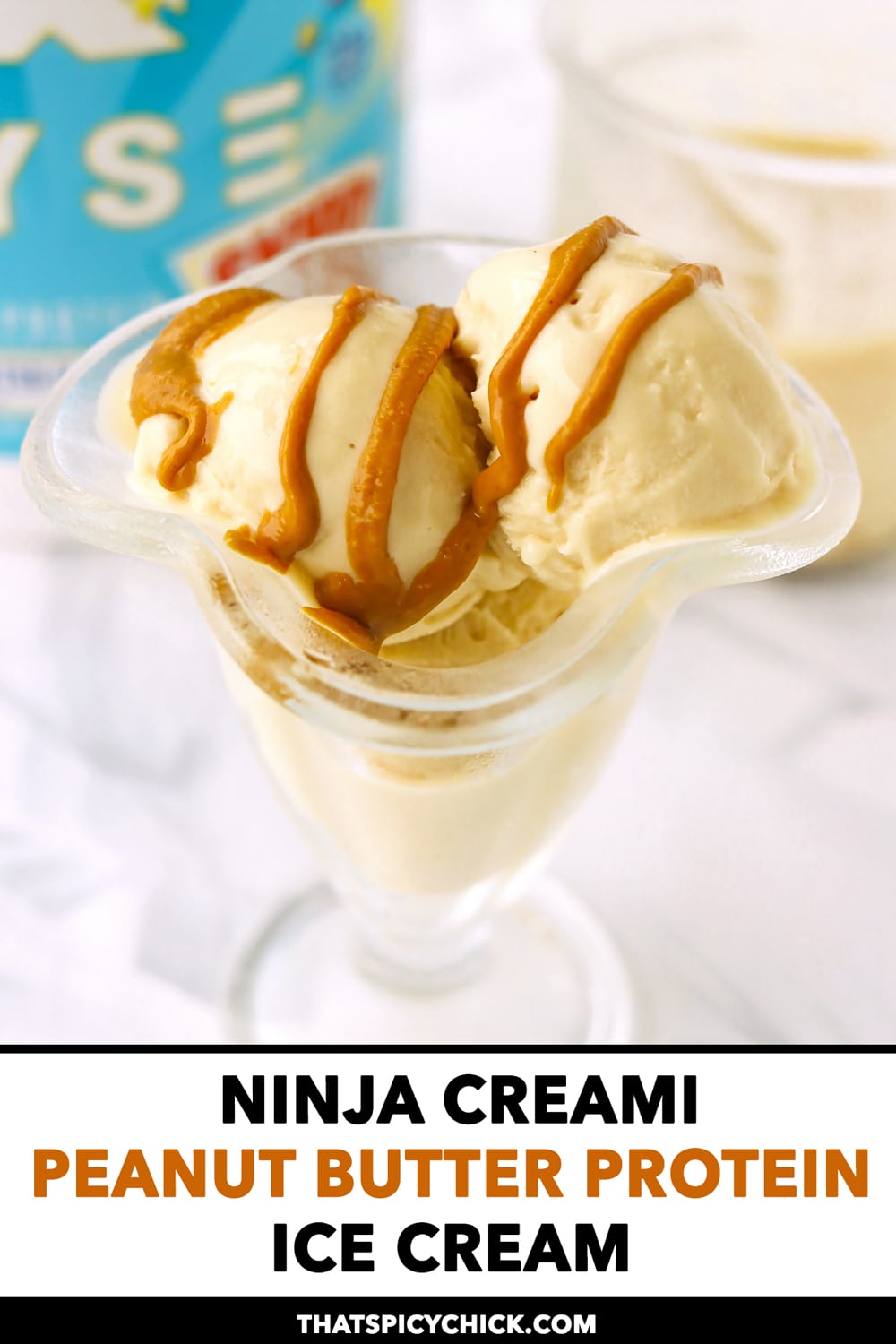 Ninja Creami Peanut Butter Protein Ice Cream (35g protein!) That