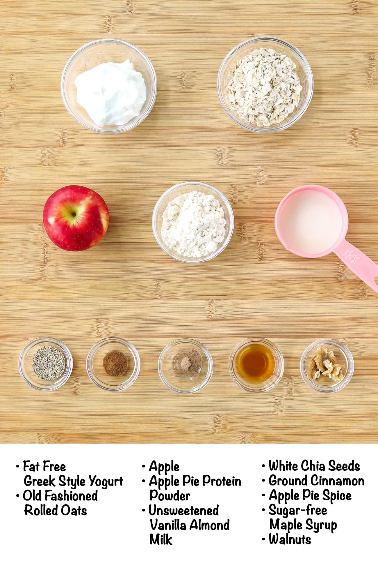 Apple Cinnamon Protein Overnight Oats (33g Protein!) - That Spicy Chick